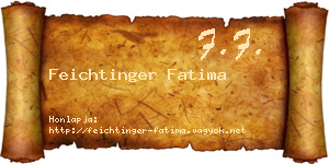Feichtinger Fatima névjegykártya